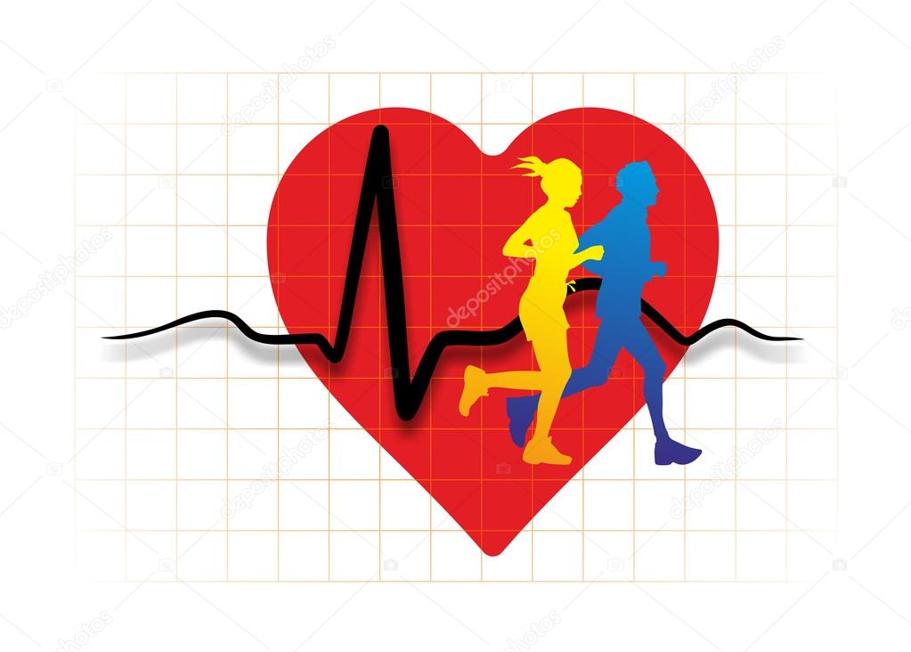 heart with runners