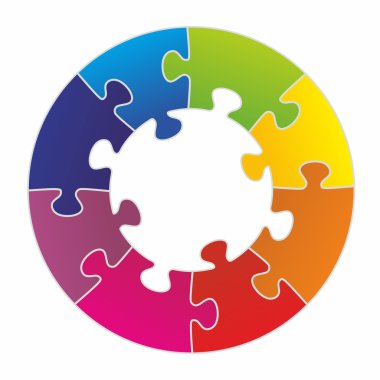 Düzenlenmiş puzzle parçaları