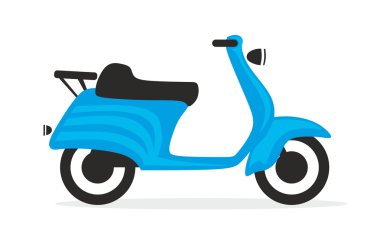 Mavi küçük scooter