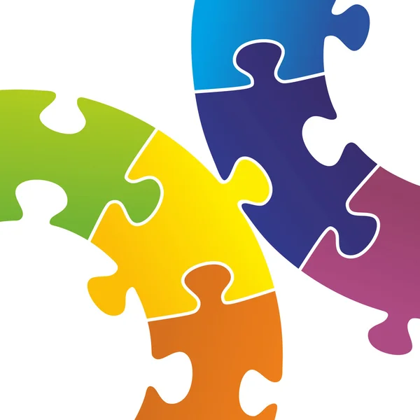 Arranged puzzle pieces — Stock Photo, Image