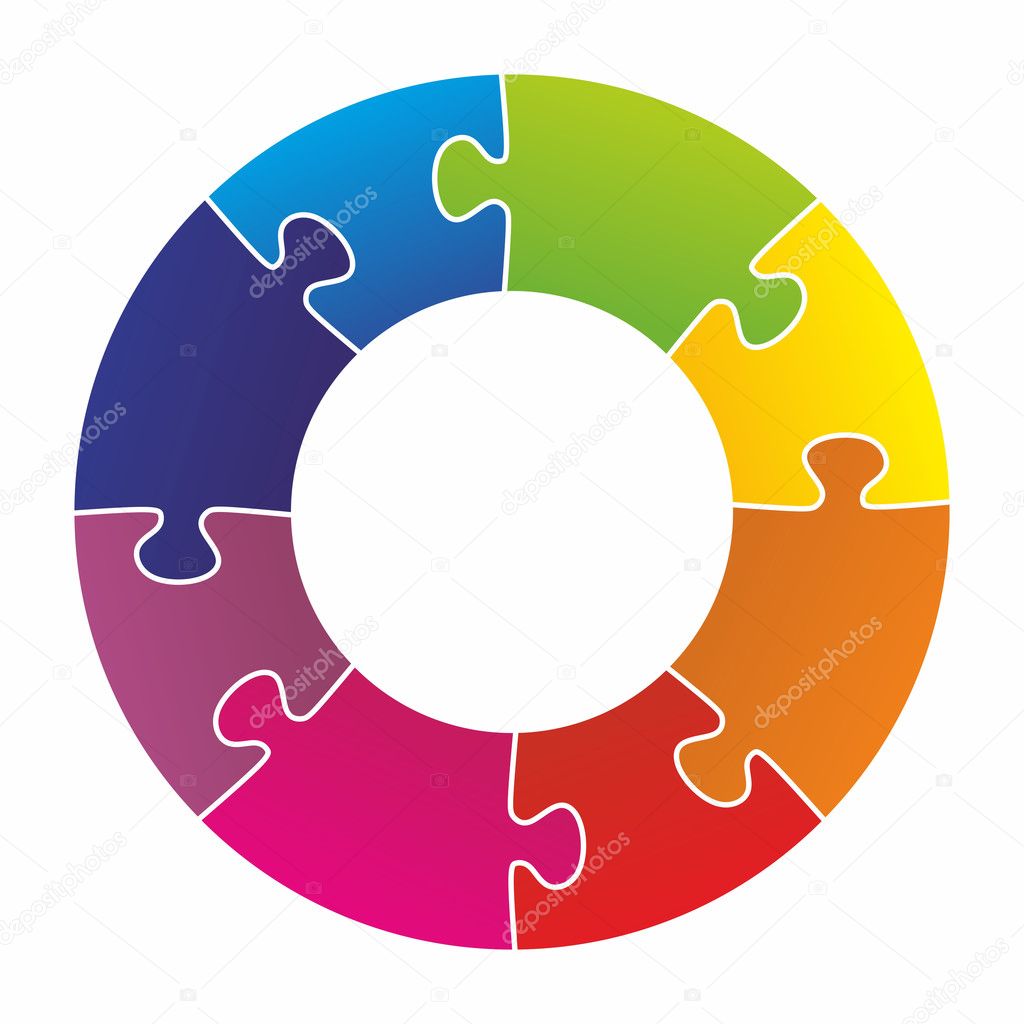 arranged puzzle pieces
