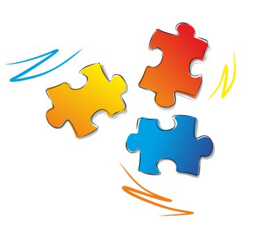 soyut puzzle parçaları