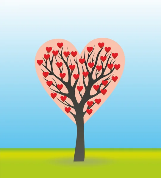 Árbol en forma de corazón —  Fotos de Stock