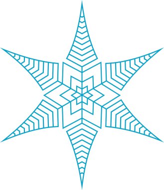 Beyaz arkaplanda mavi kar tanesi vektör simgesi izole.