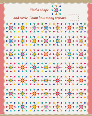 Çocuklar ve yetişkinler için bulmaca. İlginin, düşüncenin, hafızanın gelişimi. Bunlardan kaç tane bul ve say.