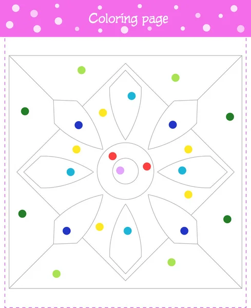 Färgläggning Sidor För Barn Färg Med Färgen Som Visas Bilden — Stock vektor