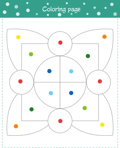 Malvorlagen Für Kinder Farbe Mit Der Bild Gezeigten Farbe Einfärben — Stockvektor