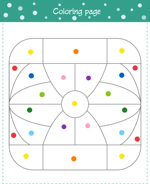Färgläggning Sidor För Barn Färg Med Färgen Som Visas Bilden — Stock vektor