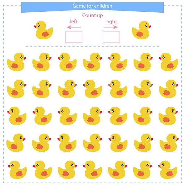 Jeu Pour Les Enfants Orientation Dans Espace Apprendre Distinguer Droite — Image vectorielle