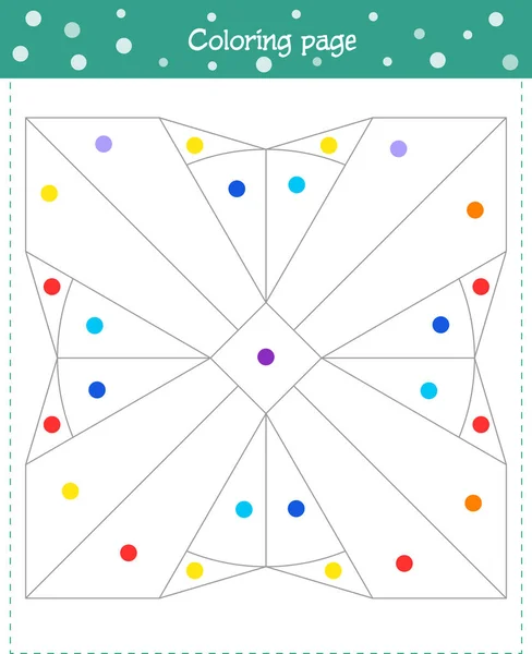 Färgläggning sidor för barn. Färg i med färgen som visas på bilden — Stock vektor
