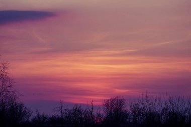 Şehirde günbatımı