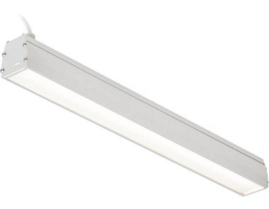 Beyaz zemin üzerinde izole edilmiş alüminyum konut kablosu içinde parlak LED sel sıkıdır.