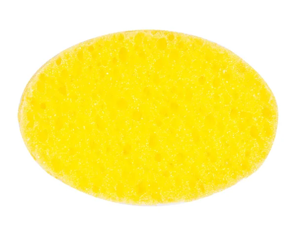 Yellow Sponge Dish Washing Isolated White Background — Zdjęcie stockowe