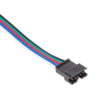 Düşük voltaj güç bağlantısı beyaz arka planda izole edildi.