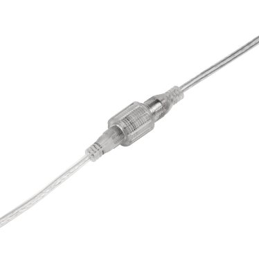 LED için DC güç konnektörü tıpası beyazda izole edildi.