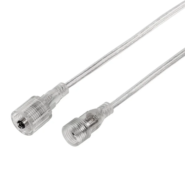 Conector Alimentación Para Led Aislado Blanco —  Fotos de Stock