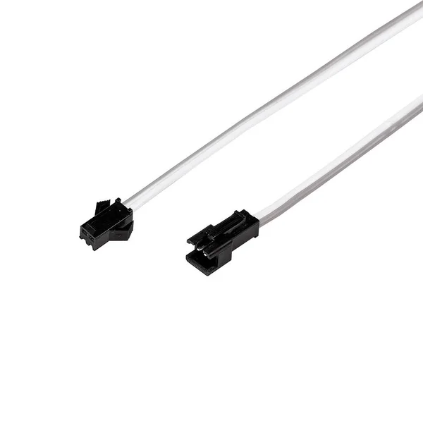 Conector Alimentación Para Led Aislado Blanco —  Fotos de Stock