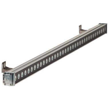 Outdoor waterproof LED panel isolated on white background.