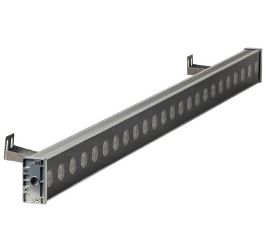 Outdoor waterproof LED panel isolated on white background.