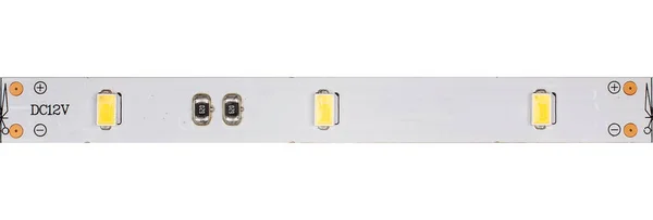 Led Strip Segment Close White Background — Φωτογραφία Αρχείου