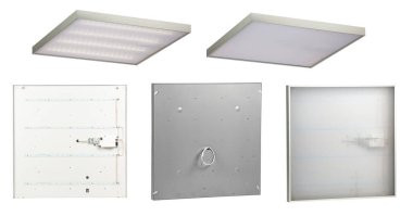 LED ceiling panel for office isolated.