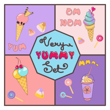 Lezzetli Dondurma ve Milk Shake setleri.