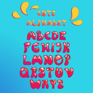 Parlak Renklerle Şirin İngiliz Alfabesi