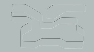 Nörofizm şekilli 3D animasyon. Modern dönüşüm arkaplan tasarımı