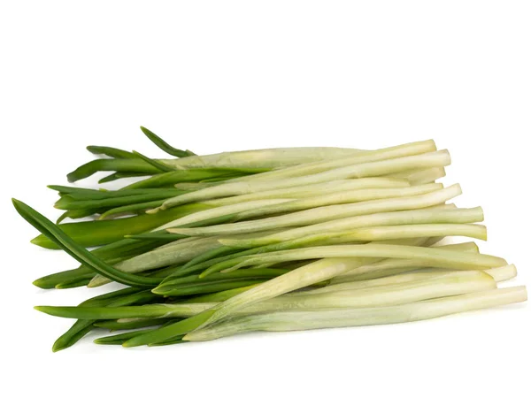 Allium ursinum, más néven vad fokhagyma, ramson, buckram, széles levelű fokhagyma, fokhagyma, medvehagyma vagy medve fokhagyma. Jogdíjmentes Stock Fotók