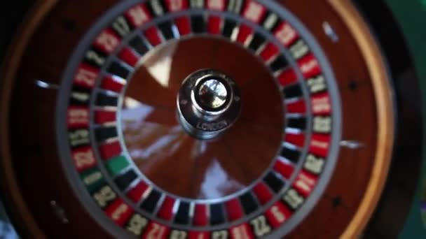 American Roulette in a Casino — Stock Video