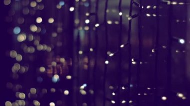 Garland Bokeh elemanları ile yanıp sönen