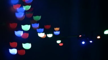 Parlayan yanıp sönen öğeleri Bokeh kedi namlu
