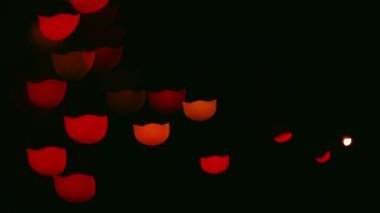Parlayan yanıp sönen öğeleri Bokeh kedi namlu
