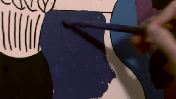 Image dessine une peinture dans des couleurs vives — Video