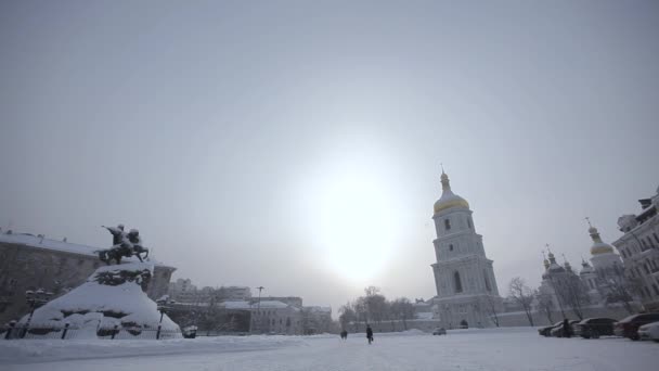 Великої Церкви взимку — стокове відео