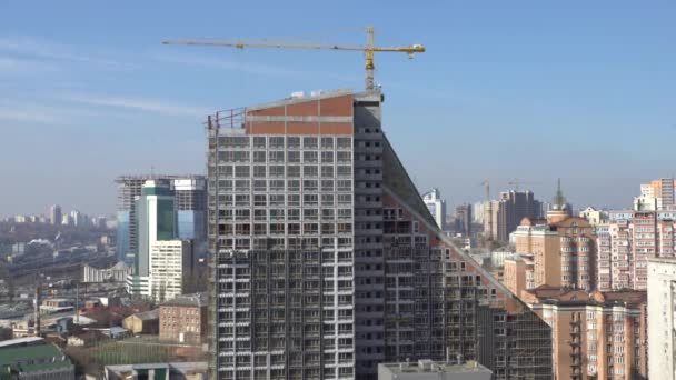 Вид сверху на высокие здания города 4k — стоковое видео