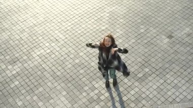 Bir kadının sallayarak Üstten Görünüm