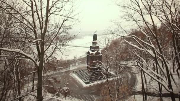 Vladimir Monument in Kiev — Stock Video