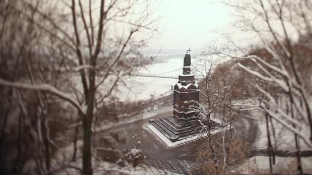 Vladimir Monument in Kiev — Stockvideo