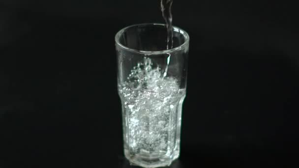 In a Large Glass Filled With Water — Stok video