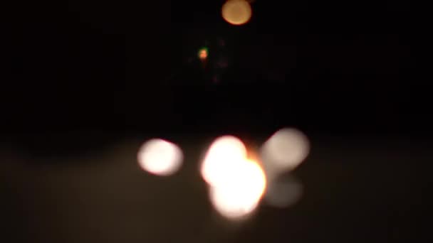 Sparkler in Bokeh — Stock Video