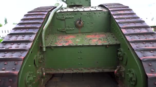 Tank uit de eerste Wereldoorlog — Stockvideo