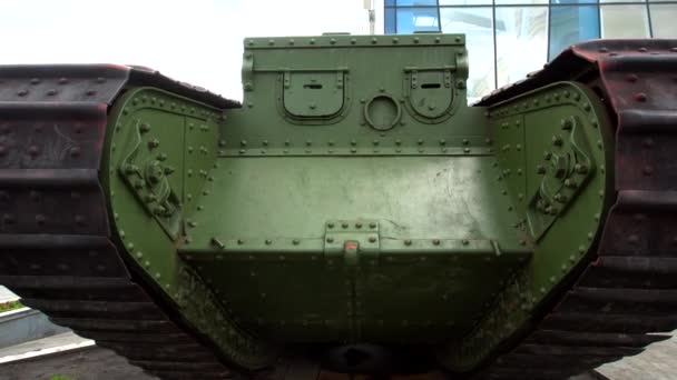 British Tank From the First World War — Stock Video