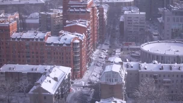 Utsikt över staden från toppen av — Stockvideo