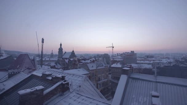 Dawn Over The Rooftops, timelapse — Stock Video