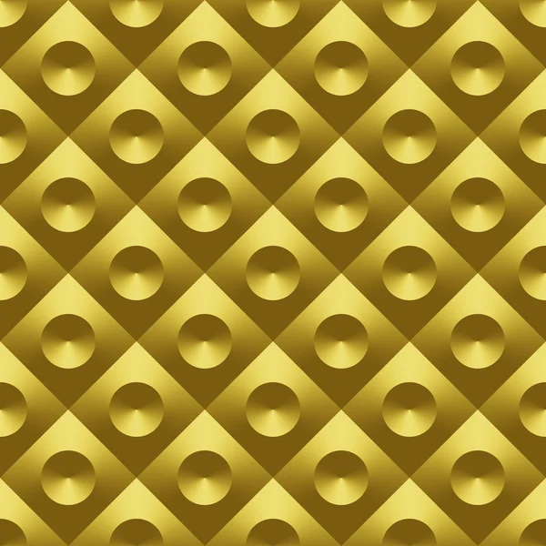 Guld metall 3d raster seamless mönster — Stockfoto