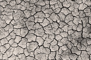 Kuru kırık zemin gri tonlamalı sepya tonlu fotoğraf