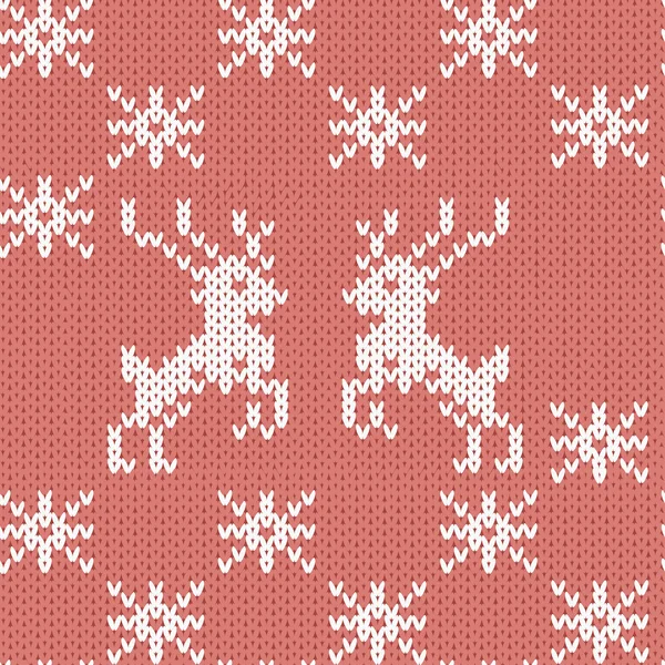 Ornamento natalizio senza cuciture, maglione con cervi Illustrazioni Stock Royalty Free