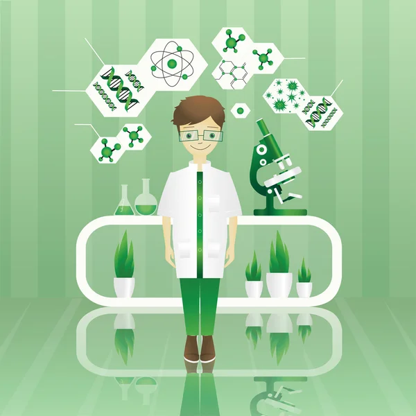 Scientist. — Stock Vector