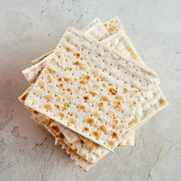 Traditional Ritual Jewish Bread Matzah Passover Food — Stock Photo, Image